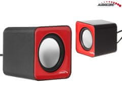 AUDIOCORE AC870 R 43397 6W USB Red&Black računalniški zvočniki