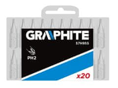 Graphite Nastavki za izvijač PH2 x 25 mm, 20 kos.