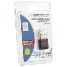 Esperanza EA134K Micro SD USB čitalec kartic črna Esperanza