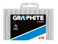 Graphite Nastavki za izvijač PH2 x 50 mm, 10 kos.