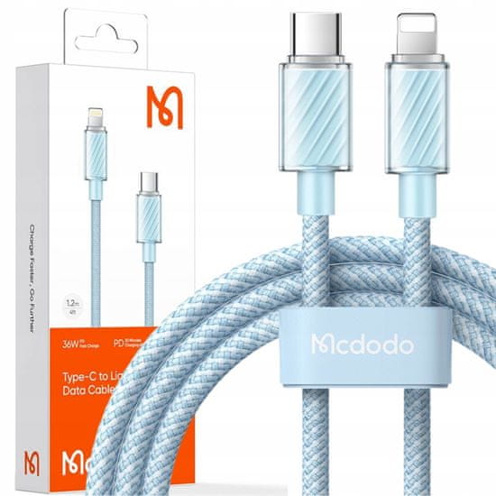 Mcdodo Kabel za iPhone, zmogljiv, superhiter, Mcdodo, 36W, 2M, moder CA-3664