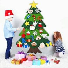 Mormark Božično drevo iz filca + 26 okraskov | FELTPINETREE