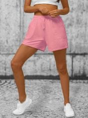 Ozonee Ženske lanene kratke hlače Poluehn pudrasto roza S