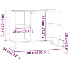 Vidaxl Kopalniška omarica sonoma hrast 80x33x60 cm inženirski les