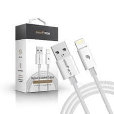 RhinoTech kabel z najlonsko pletenico USB-A na Lightning 27W 1M, bela (RTACC383)