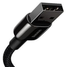 PRO Močan pleten kabel USB Iphone Lightning 2,4 A 2 m črn