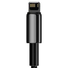 PRO Močan pleten kabel USB Iphone Lightning 2,4 A 2 m črn