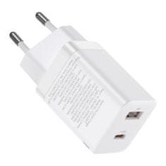 BASEUS Hitri polnilec USB-C 30W PD QC Super Si Pro white