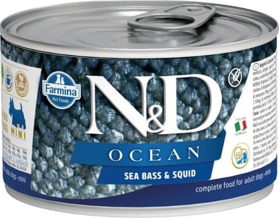 N&D DOG OCEAN Adult trska in lignji mini 140g