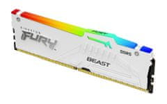 Kingston FURY Beast White DDR5 32GB (Kit 2x16GB) 6000MT/s DIMM CL36 RGB EXPO