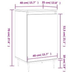 Vidaxl Komoda betonsko siva 40x35x70 cm inženirski les