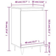 Vidaxl Komoda siva sonoma 40x35x70 cm inženirski les