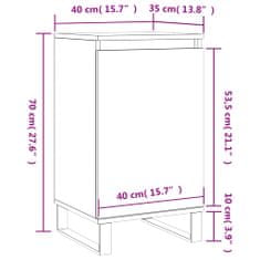 Vidaxl Komoda dimljeni hrast 40x35x70 cm inženirski les