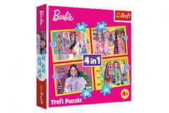 Trefl Sestavljanka 4v1 Happy World Barbie 28,5x20,5cm