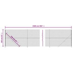 Vidaxl Mrežna ograja s prirobnico antracit 1,6x25 m