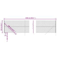 Vidaxl Mrežna ograja zelena 2,2x25 m