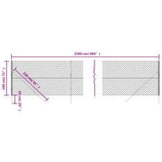 Vidaxl Mrežna ograja zelena 1,8x25 m