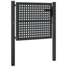 Vidaxl Vrtna vrata antracitna 105x125 cm jeklo