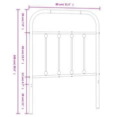 Vidaxl Kovinsko vzglavje belo 75 cm