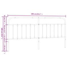 Vidaxl Kovinsko vzglavje belo 200 cm