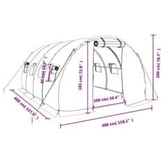 Vidaxl Rastlinjak z jeklenim okvirjem bel 12 m² 4x3x2 m