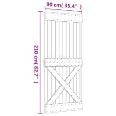 Vidaxl Vrata NARVIK 90x210 cm trdna borovina