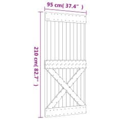 Vidaxl Vrata NARVIK 95x210 cm trdna borovina