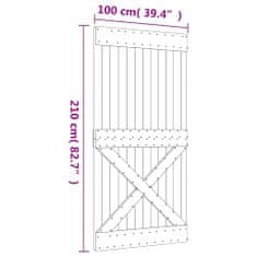 Vidaxl Vrata NARVIK 100x210 cm trdna borovina