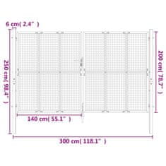 Vidaxl Vrtna vrata antracitna 300x250 cm jeklo