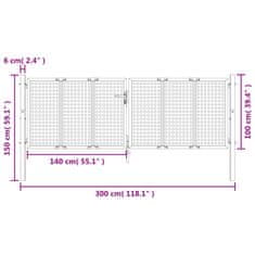 Vidaxl Vrtna vrata antracitna 300x150 cm jeklo