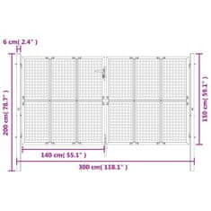 Vidaxl Vrtna vrata antracitna 300x200 cm jeklo