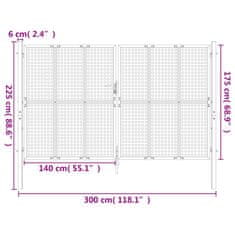 Vidaxl Vrtna vrata antracitna 300x225 cm jeklo