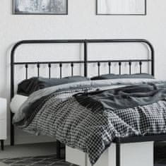 Vidaxl Kovinsko posteljno vzglavje črno 160 cm