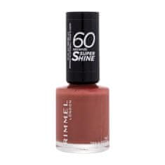 Rimmel 60 Seconds Super Shine hitro sušeči lak za nohte 8 ml Odtenek 707 tan-a-cotta