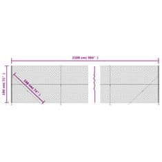 Vidaxl Mrežna ograja s prirobnico zelena 1,8x25 m