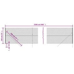 Vidaxl Mrežna ograja zelena 1,4x25 m