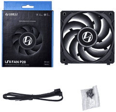 Lian Li Uni Fan P28 ventilator za ohišje, 120mm, črn (P28120-1B)