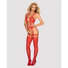 Obsessive bodystocking G313 S/M/L (rdeča) (Brezplačen 1 L mehčalca Zara)