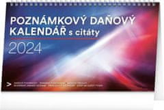 Namizni koledar 2024: koledar z davčnimi blagajniškimi izpiski, 25 × 14,5 cm