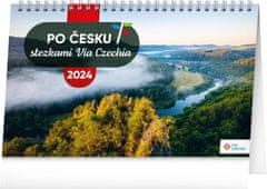Koledar 2024 namizni koledar: ob Češki Po Češki, 23,1 × 14,5 cm