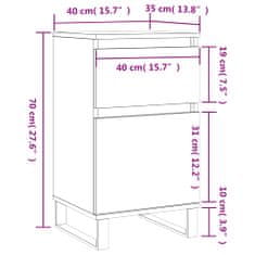 Vidaxl Komoda sonoma hrast 40x35x70 cm inženirski les