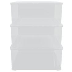 Vidaxl Plastične škatle za shranjevanje 3 kosi 25 L zložljive