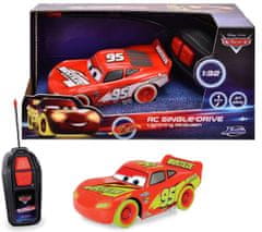 Jada Toys Lightning McQueen Single Drive Glow Racer RC avtomobili, 1:32