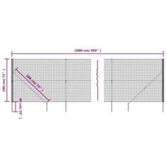 Vidaxl Mrežna ograja s konicami za postavitev zelena 1,8x10 m