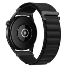 BStrap Nylon Loop pašček za Samsung Galaxy Watch 3 41mm, black