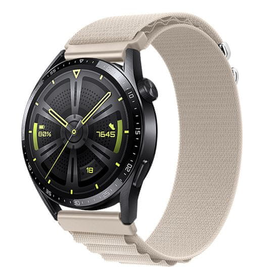 BStrap Nylon Loop pašček za Huawei Watch GT3 42mm, starlight