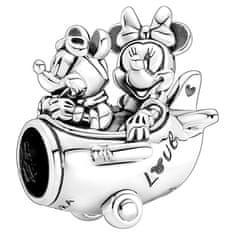 Pandora Igriva srebrna perla Mickey and Minnie v letalu 790108C00