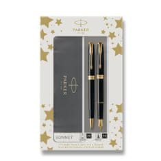 Parker Komplet nalivnega in pisalnega peresa Sonnet Black GT