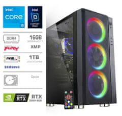 MEGA TWR 6000Y namizni gaming računalnik, i5-11400F, 16GB, SSD1TB, RTX3060, FreeDOS (PC-G60287Y)