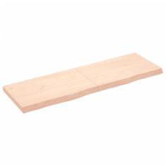 Vidaxl Kopalniški pult 160x50x(2-6) cm neobdelan trden les